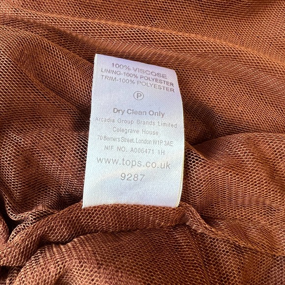 Topshop Brown Sequin and Gold Bead Cropped Shrug - Picture 12 of 12